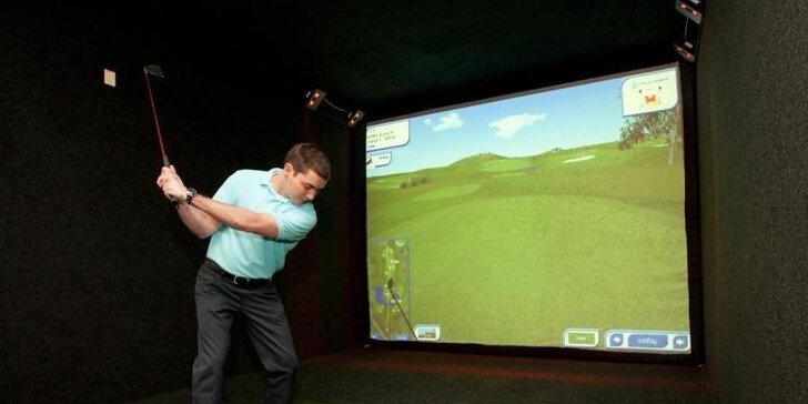 60 minut indoor golfu s trenérem a včetně vybavení