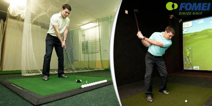 60 minut indoor golfu s trenérem a včetně vybavení