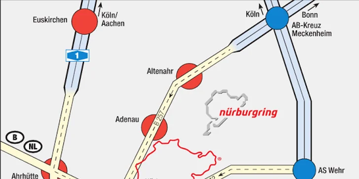 Jízda ve sporťáku po závodním okruhu Nordschleife