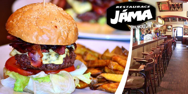 2 Smokey burgery a 2 ochutnávky šesti piv v Jámě