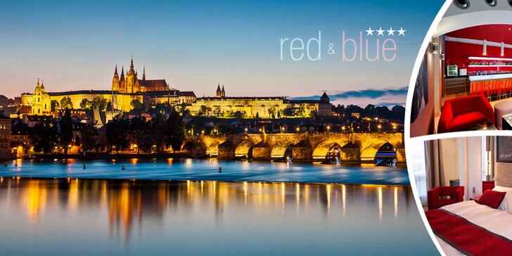 Zima v Praze v designovém hotelu Red & Blue****