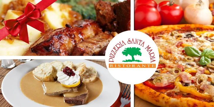 Vánoční voucher do vyhlášené pizzerie Santa Maria
