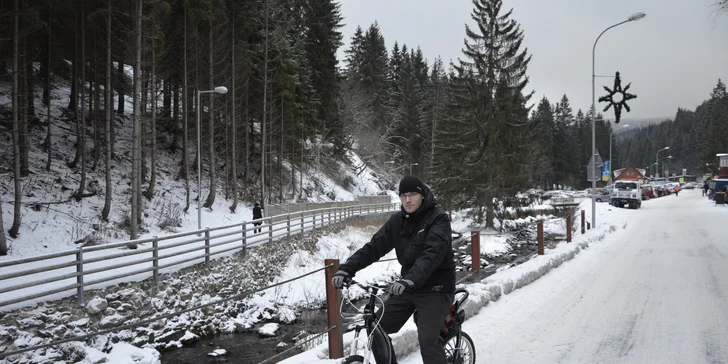 Zimní výlet po Krkonoších na motorové koloběžce CROSCO