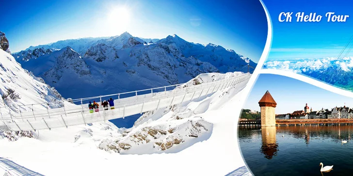 Visutý most na Titlisu a odpolední Luzern