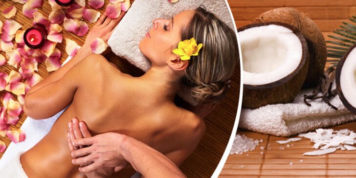 Relaxační masáž s blahodárnými účinky kokosu a vůní čokolády