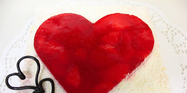 Valentýnské dorty ve tvaru srdce (1,5 kg)