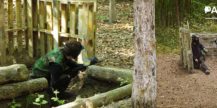3 hodiny paintballové přestřelky + 100 kuliček