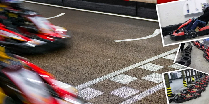 1 nebo 2 adrenalinové jízdy v rychlých motokárách