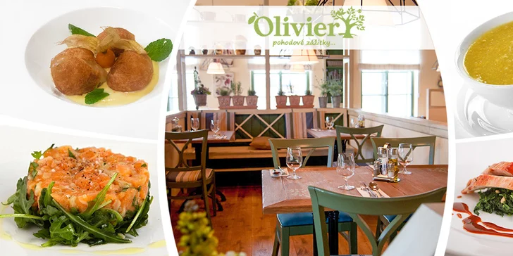 4chodové tasting menu pro dva v restauraci Olivier