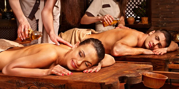 Párová relaxační masáž dle výběru s detox nápojem