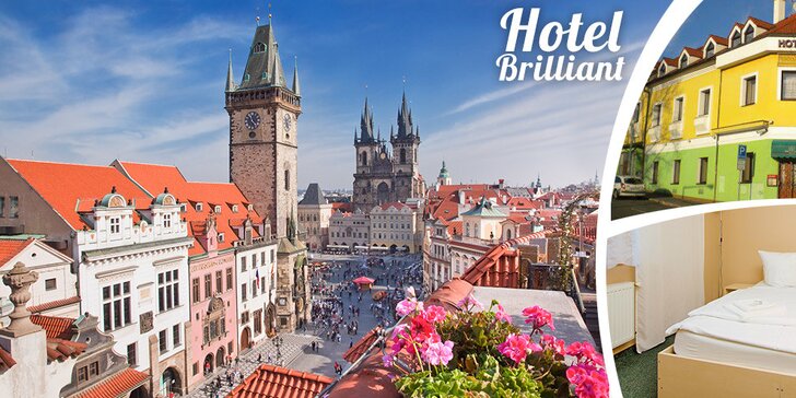 1 nebo 2 noci se snídaní v hotelu Brilliant v Praze