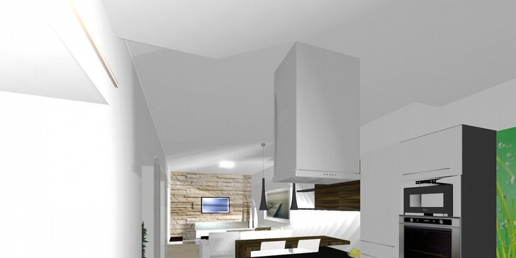 3D návrh interiéru až dvou pokojů od designérů