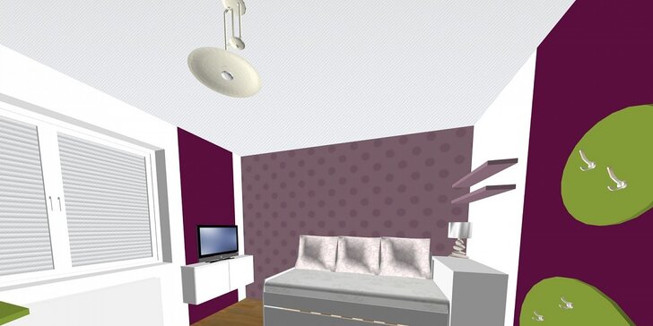 3D návrh interiéru až dvou pokojů od designérů