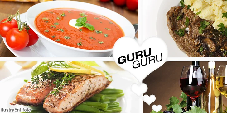 3chodové menu pro dva - vaše romantická chvilka