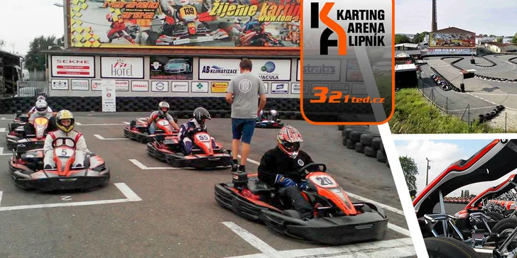 Jízda na nadupaných motokárách pro 2 osoby