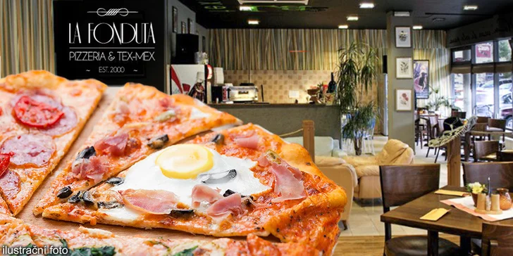 Návštěva restaurace La Fonduta v Liberci a 2 pizzy z bohaté nabídky