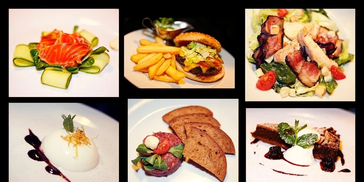 Vydatné menu o 3 chodech v restauraci ne-SMYSL