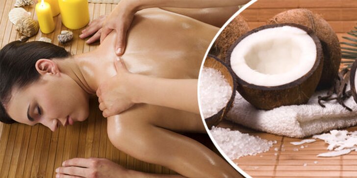 Relaxační masáž kokosovým olejem - něžný dárek ze studia Sedmé nebe