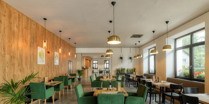 Pobyt je bez stravy, ale přiobjednat si můžete snídaně nebo rovnou polopenzi v lázeňském Hotelu Grohmann nebo v Hotelu Lípa (300 m). 