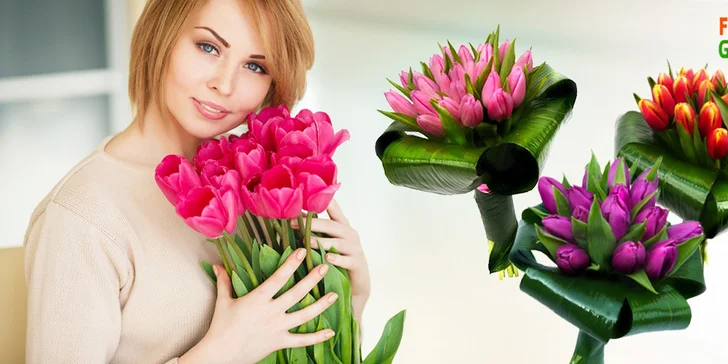 Kytice barevných tulipánů pro vaši lásku