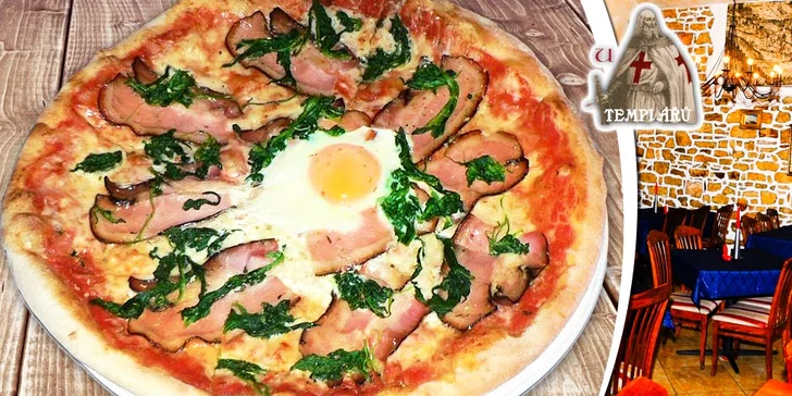 2× pizza dle výběru v restauraci U Templářů