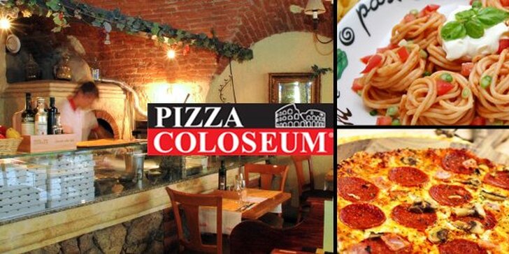 250 Kč na konzumaci libovolných jídel v pizzerii Coloseum v hodnotě 500 Kč. Kolosální večeře s vůní bazalky a oregana s 50% slevou.