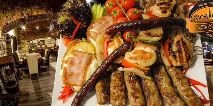 Bohatý Kalemegdanský mix grill (600 g) pro dva