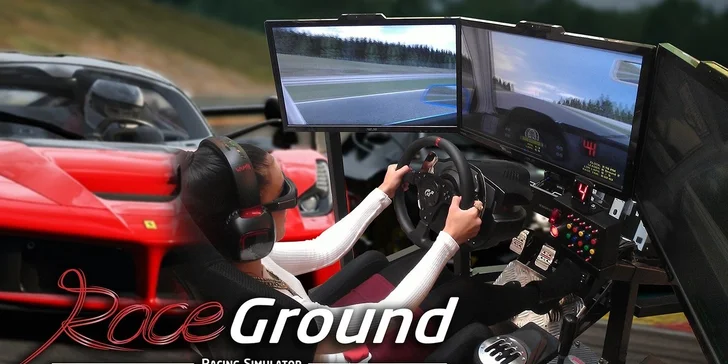Závodní automobilový trenažér - adrenalin pro chlapy