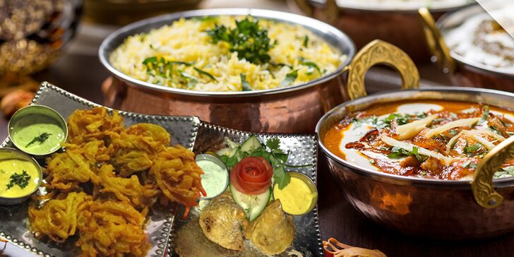 Pestré menu z indických specialit pro dva