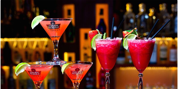2, 4 nebo 6 alkoholických koktejlů ve Fruko baru - Tequila Sunrise, Cosmopolitan, Margarita a další