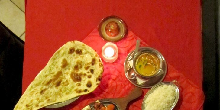 Bohaté menu z indických specialit pro dva