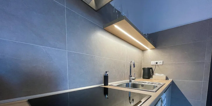 Všechny apartmány mají vybavenou kuchyni. 