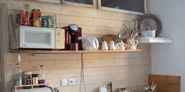 Součástí apartmánu je plně vybavená kuchyňka.