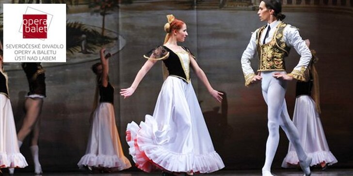 99 Kč za vstupenku na baletní představení „Don Quijote“ v Severočeském divadle opery a baletu. Oku i uchu lahodící zážitek s 55% slevou.