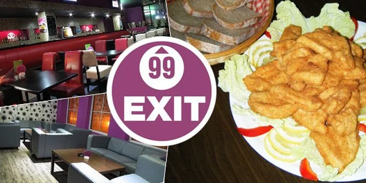 135 Kč za obří mísu řízků dle výběru. Hora dobrého masa až pro TŘI osoby s 54% slevou. Najezte se s přáteli v luxusním baru EXIT 99.