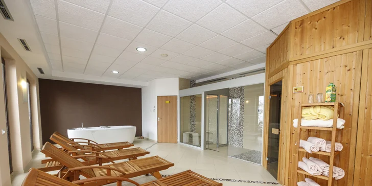 V penzionu je wellness centrum, některé varianty zahrnují dvouhodinový vstup. 