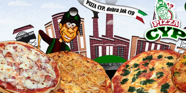 2 pizzy dle vlastního výběru s rozvozem zdarma