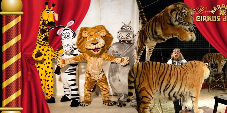 Vstupenky na show Madagaskar v cirkusu Jo-Joo
