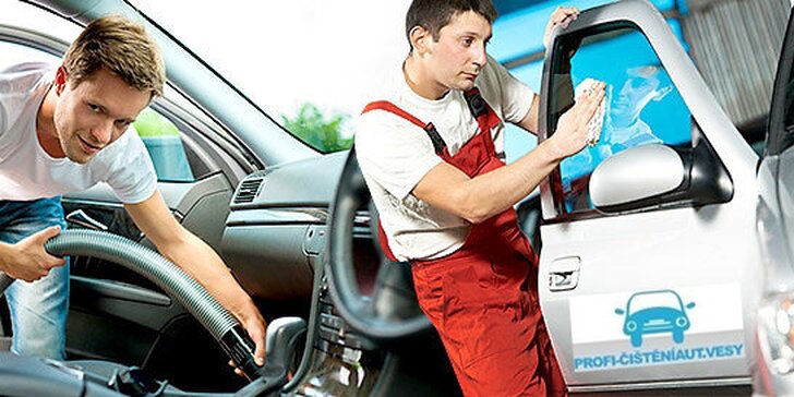 Ruční mytí vozu s voskováním + suché vyčištění interiéru vozidla
