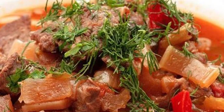 Menu pro dva v uzbecké restauraci Samarkand
