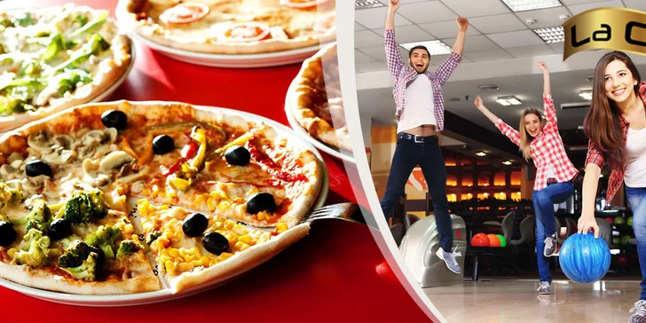 2 pizzy a 1 hodina bowlingu až pro 6 osob