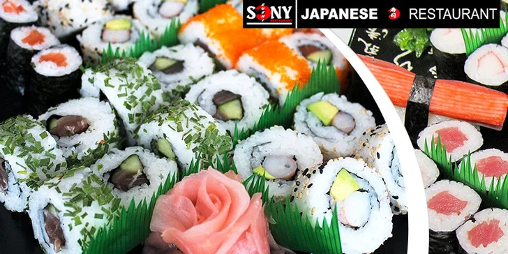 Sety plné lahodných japonských sushi specialit