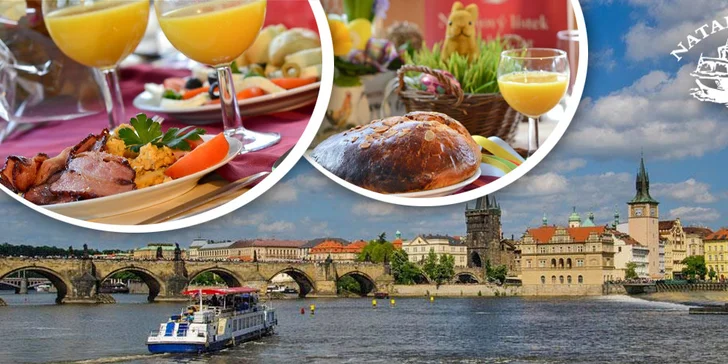 Brunch na lodi i prohlídka Malé Strany s průvodcem (90+90 min)