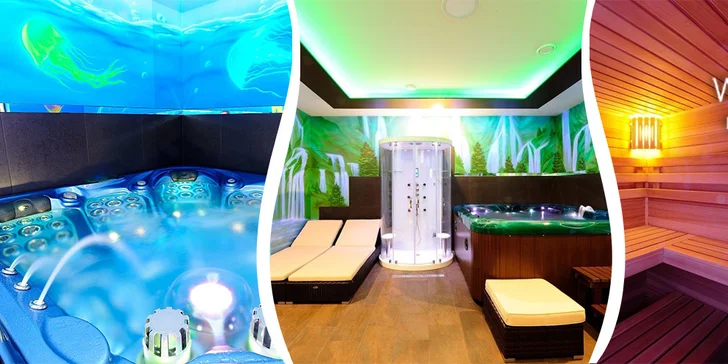 Privátní wellness až pro 4 osoby vč. romantické varianty