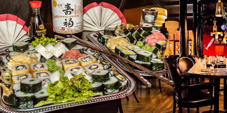 32 až 64 sushi kousků s sebou. Do práce i na party