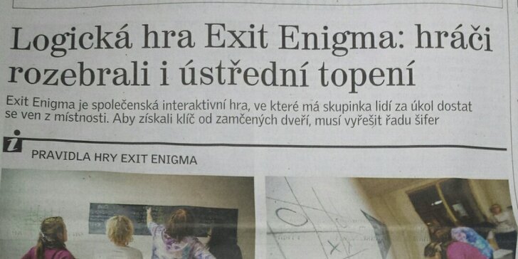 Exit Enigma - pořádně chytrá zábava
