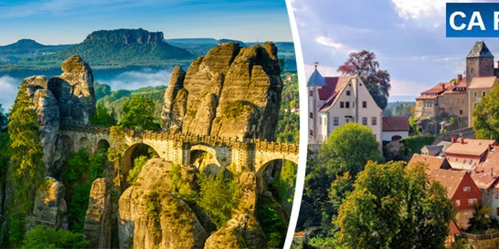 Saský Semmering, hrady Hohnstein a Neurathen, skalní most Bastei a lázně Kurort Rathen