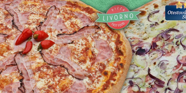 Obří pizza o průměru 45 cm s sebou do krabice