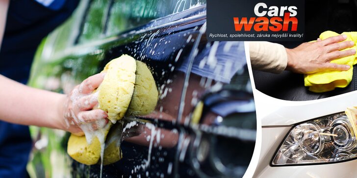 Kompletní ruční mytí vozu s tepováním sedaček v myčce Wash Cars