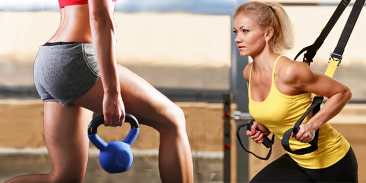 Cvičení Kettlebell a systém TRX - 8 pravidelných hodin s trenérkou a komplexní tělesná diagnostika vašeho těla